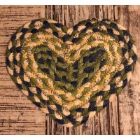 Braided Heart Coaster - Mint